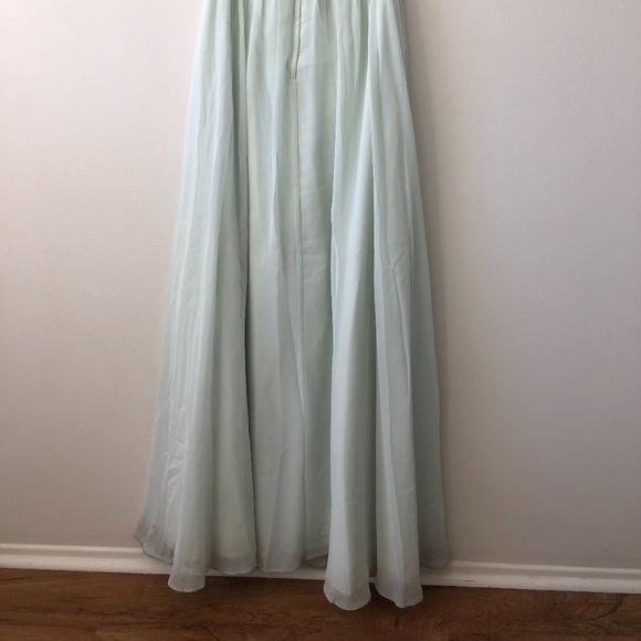 Alfred Angelo Mint Green Maxi Bridesmaid Women's Dress - Picture 5 of 15